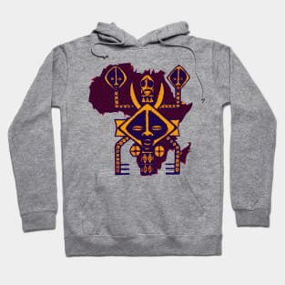 Mother Spirit of Africa Original Artwork Purple Orange Hoodie